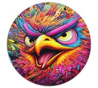Puzzles 1000 pièces pour Adultes Oiseau Rose Puzzles Ronds en Carton Interaction familiale et défi cérébral, Défi d'activité familiale (67,5 x 67,5 cm)