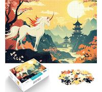 Puzzles 1000 pièces pour Adultes Okami Cheval Blanc Défi Difficile pour soulager Le Stress Améliorer la mémoire 38x26cm