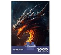 Puzzles 1000 Pièces pour Adultes Old Fire Dragon Puzzles pour Adultes Jeux Relaxants Analyse Et Logique pour Les Joueurs 38x26cm/1000pcs