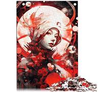 Puzzles 1000 pièces pour Adultes Ombre Rouge Sang Puzzle en Bois Puzzles drôles 50x75 cm