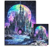 Puzzles 1000 pièces pour Adultes ou familles Château Ancien Puzzles en Bois Difficiles et stimulants Superbes Cadeaux et Jouets pour Les 14 Ans et Plus 50x75cm