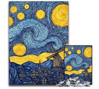 Puzzles 1000 pièces pour Adultes ou familles, Ciel Nocturne, Ville, Puzzles en Bois, Jeux éducatifs, Jouets à Faire soi-même, Cadeau d'anniversaire, Cadeaux pour Les 14 Ans, 50x75cm