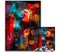 Puzzles 1000 pièces pour Adultes ou familles, Collage de Films pour décoration d'intérieur, Jouet Stimulant pour la Famille, idéal pour Les soirées Jeux 50x75cm