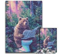 Puzzles 1000 pièces pour Adultes ou familles Fantasy Grizzlies Puzzles en Bois Jouet éducatif intellectuel décompressant Bon Cadeau pour Adultes Adolescents 50X75CM