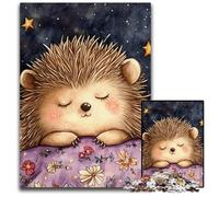 Puzzles 1000 pièces pour Adultes ou familles Hérisson endormi Puzzles en Carton Jeux éducatifs Jouets à Faire soi-même, Cadeau d'anniversaire, Cadeaux pour Les 14 Ans 26x38cm