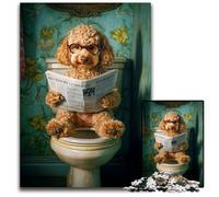 Puzzles 1000 pièces pour Adultes ou familles Puzzle Goldendoodle Mignon pour Les 14 Ans et Plus Décoration de la Maison Cadeau d'œuvres d'art 50X75CM