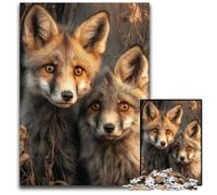 Puzzles 1000 pièces pour Adultes ou familles Puzzle Renard de la forêt pour Les 14 Ans et Plus Décoration de la Maison Cadeau d'œuvres d'art 26X38CM