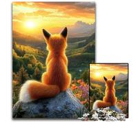 Puzzles 1000 pièces pour Adultes ou familles Puzzle Renard pour Les 14 Ans et Plus Décoration de la Maison Cadeau d'œuvres d'art 26X38CM