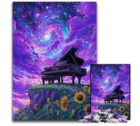 Puzzles 1000 pièces pour Adultes ou familles Puzzles en Bois Dream Piano, Jouets, décoration intérieure Unique et Cadeaux pour Les 14 Ans et Plus, 50x75cm