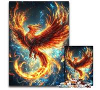 Puzzles 1000 pièces pour Adultes ou familles Puzzles en Bois Flamme Phénix Casse-tête éducatif, décoration Artistique pour la Maison et Le Bureau, 14 Ans et Plus 50x75cm