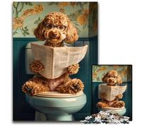 Puzzles 1000 pièces pour Adultes ou familles Puzzles en Bois Goldendoodle Mignons, Jeux éducatifs, Jouets à Faire soi-même, Cadeau d'anniversaire, Cadeaux pour Les 14 Ans 50x75cm