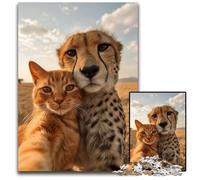 Puzzles 1000 pièces pour Adultes ou familles Puzzles en Carton Alpaga coloré Jeu Familial interactif, adapté aux 14 Ans et Plus 26x38cm