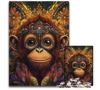 Puzzles 1000 pièces pour Adultes ou familles Puzzles en Carton bébé Gorille pour 14 Ans et Plus Difficiles à Terminer mais Amusants et Humoristiques Cadeau d'anniversaire 26X38CM