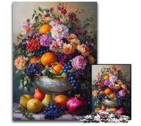 Puzzles 1000 pièces pour Adultes ou familles, Puzzles en Carton en céramique, Nature Morte, Jeu Familial interactif, adapté aux 14 Ans et Plus, 26x38cm