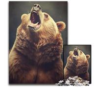 Puzzles 1000 pièces pour Adultes Ours Animaux Puzzles Difficiles pour Adultes Parfait pour Les Adolescents Lien Familial Cassetête et décoration d'intérieur DIY Cadeau 1000 pièces (38x26cm)