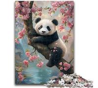 Puzzles 1000 pièces pour Adultes Panda sur l'arbre Aide Le Cerveau à exercer Jouets addictifs pour cultiver la Patience Une œuvre d'art 26x38cm