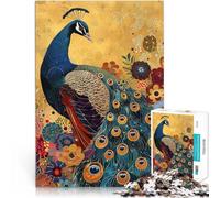 Puzzles 1000 pièces pour Adultes Paon mâle à Techniques Mixtes Jouets éducatifs d'apprentissage Cadeau Amusant 38x26cm