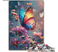 Puzzles 1000 pièces pour Adultes Papillons colorés en Bois, Parfaits pour Une décoration DIY ou Un Cadeau d'anniversaire 50x75cm. Un Casse-tête Stimulant - Jouet Relaxant pour Adolescents