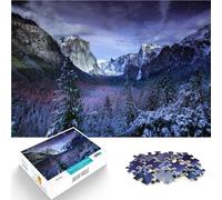 Puzzles 1000 pièces pour Adultes Parc National de Yosemite, États-Unis Fabriqué en Carton Convient aux 14 Ans et Plus Apprentissage éducatif Superbe Cadeau。Taille：26x38cm/10.24x14.96pouce