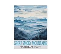 Puzzles 1000 Pièces pour Adultes，Parc National des Great Smoky Mountains,Puzzle 1000 Pièces pour Adultes Jeu Jouets Cadeau Puzzle 1000 Pièces pour Cadeau Éducatif Adulte（50x70cm）-N79