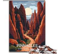Puzzles 1000 pièces pour Adultes Parc National des Pinnacles Jouets de Divertissement Familial avec Affiche et fiche de Questions Assorties (50x75cm) 1000 pièces