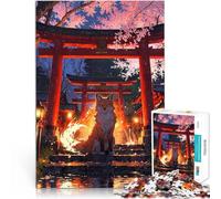 Puzzles 1000 pièces pour Adultes Passerelle Mystique de Kitsune Compétition de Vitesse Manuelle Idées Cadeaux 38x26cm