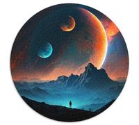 Puzzles 1000 pièces pour Adultes Paysage Extraterrestre néon Puzzles pour Adultes Jeu interactif Familial, Cadeau Artisanal avec Illustrations colorées 67,5 x 67,5 cm