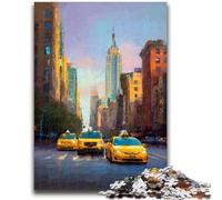Puzzles 1000 pièces pour Adultes Paysage Urbain de New York Aidez Le Cerveau à exercer des Jouets addictifs pour cultiver la Patience Collection d'artistes, Beaux-Arts 26x38cm