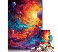 Puzzles 1000 pièces pour Adultes, paysages extraterrestres colorés, activité Amusante pour la Maison, Jouets pour Les Jours de Pluie, Cadeaux d'anniversaire (Taille 38x26cm)