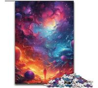 Puzzles 1000 pièces pour Adultes Paysages extraterrestres colorés Puzzles en Carton Taille 38x26cm Parfait pour Halloween, Noël, Cadeau d'anniversaire