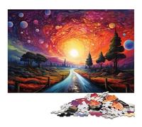 Puzzles 1000 pièces pour Adultes paysages fantastiques au Coucher du Soleil Cadeaux d'anniversaire pour Adolescents de 14 Ans et Plus 1000 pièces (38 x 26 cm)