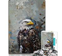 Puzzles 1000 pièces pour Adultes, Peinture à l'huile d'aigle, Puzzles pour Adultes, séjours de détente avec pièces de Formes aléatoires entièrement emboîtables (Taille 75x50cm)