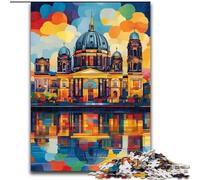 Puzzles 1000 pièces pour Adultes, Peinture à l'huile du Taj Mahal, Anti-Stress, avec pièces entièrement emboîtables de Formes aléatoires, pour Les Enfants de 14 Ans et Plus (Taille 50x75cm)