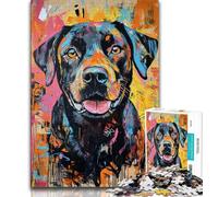 Puzzles 1000 pièces pour Adultes, Peinture à l'huile Labrador Retriever, Jeux éducatifs Classiques, Cadeaux pour Amis et Famille, à partir de 14 Ans, 38x26cm