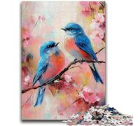 Puzzles 1000 pièces pour Adultes Peinture à l'huile Moineau pour Les 14 Ans et Plus Jeux Amusants Activités Amusantes à la Maison, Cadeaux d'anniversaire, Cadeaux de Voyage 26x38cm