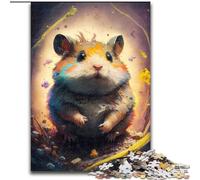 Puzzles 1000 pièces pour Adultes, Peinture de Hamster, Casse-tête Stimulant pour Adolescents, soirée de Jeux en Famille (Taille 50x75cm)
