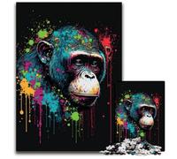 Puzzles 1000 pièces pour Adultes, Peinture de Singe, Parfaits pour s'amuser en Famille, Jouer en société ou pour Les fêtes d'anniversaire, 50x75cm/19,68x29,52 Pouces