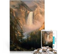 Puzzles 1000 pièces pour Adultes Peinture des Chutes de Yellowstone Jeu intellectuel est idéal comme Cadeau pour Toute la Famille 52x38cm