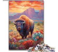 Puzzles 1000 pièces pour Adultes, peintures colorées de Vaches alpines en Bois, ce Qui en Fait Un Excellent Cadeau pour s'amuser50x75cm pour la décoration intérieure, l'entraînement cérébral