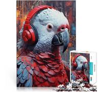 Puzzles 1000 pièces pour Adultes Perroquet Gris d'Afrique Jouet éducatif intellectuel décompressant Cadeau Amusant 75x50cm