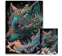 Puzzles 1000 pièces pour Adultes,Personnages de Contes de fées de Loups,Puzzles pour Adultes,Casse-tête Stimulant à Faire soi-même,Jeu Familial Parfait ou Cadeau décoratif 26x38cm/10,23x14,96 Pouces
