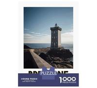 Puzzles 1000 Pièces pour Adultes Phare De Kermorvan Puzzle À Monter Soi-même, Un Jeu Amusant Et Humoristique, Idéal comme Cadeau pour Toute La Famille 70x50cm/1000pcs