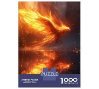 Puzzles 1000 Pièces pour Adultes Phoenix Bird Flying Puzzle pour Adultes Jeu Manuel Améliore La Mémoire Offrez-Le en Cadeau À Toute La Famille 38x26cm/1000pcs