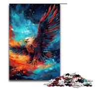 Puzzles 1000 pièces pour Adultes Phoenix entouré d'éclaboussures Beaucoup de Puzzles colorés Décoration Murale Cadeaux d'anniversaire et de Noël Uniques 75 x 50 cm