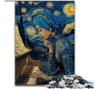 Puzzles 1000 pièces pour Adultes, Piano Ciel Nocturne, Puzzles impossibles pour Adultes 50x75cm pour Adolescents et familles, décoration DIY Parfaite et défi cérébral