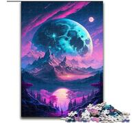 Puzzles 1000 pièces pour Adultes Planète colorée en Bois, pour Les 14 Ans et Plus 50x75cm. Stimulant et divertissant, activité familiale.