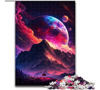 Puzzles 1000 pièces pour Adultes Planète dans l'espace en Bois, idée Cadeau Unique de décoration d'intérieur DIY 50x75cm Jeu de réflexion pour Adolescents, Cadeau de Vacances idéal