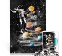 Puzzles 1000 pièces pour Adultes Planètes astronautes dans l'espace Apprentissage éducatif Cadeau d'œuvre d'art 38x26cm