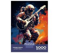 Puzzles 1000 Pièces pour Adultes Play Guitar Outer Space Adolescents Puzzles Jeu Familial Défi Difficile Cadeaux Anti-Stress 70x50cm/1000pcs