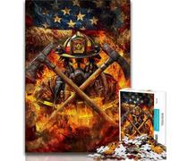 Puzzles 1000 pièces pour Adultes, Pompiers américains, Jouets de Jeu, Chaque pièce est Unique - Jeu Familial Stimulant et Amusant (Taille 75x50cm)